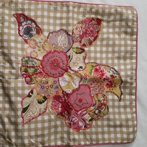 World Market Floral Pillow Case 18 x 18